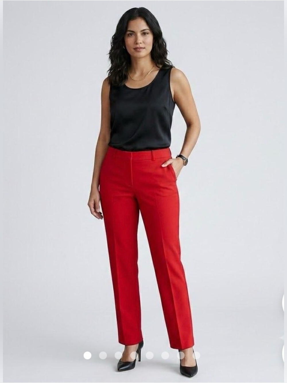 Banana Republic Red Ankle Crop Pants